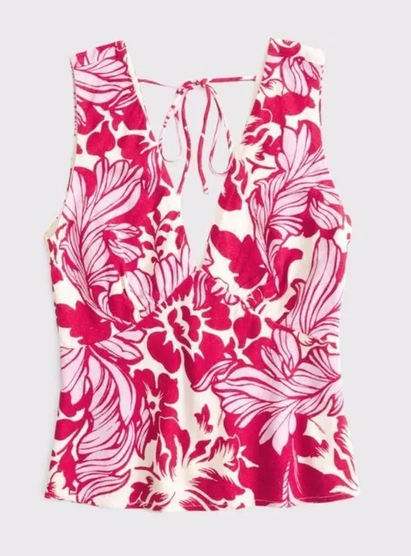 Abercrombie floral Tie back top - Image 2