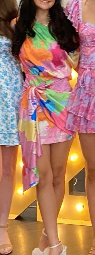 Sage And Paige Multicolor Off The Shoulder Dress - Image 3