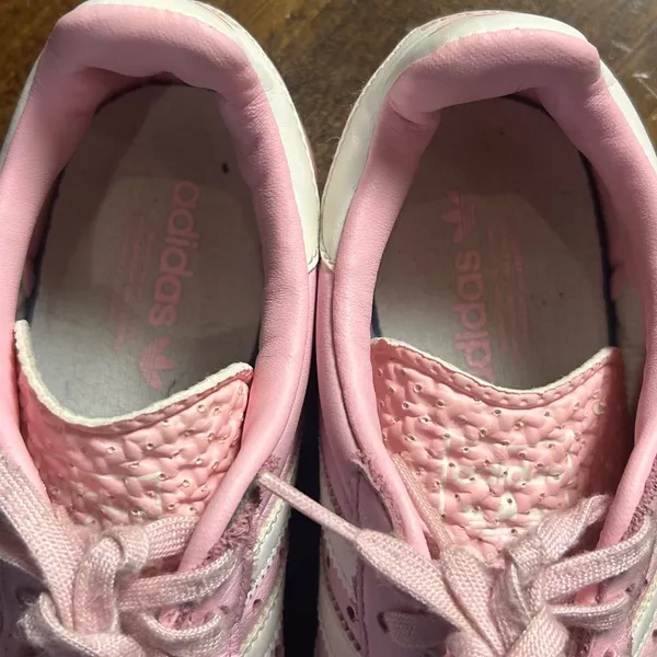 Adidas 350 Pink Leather Sneakers Women's Size 6 Gum Sole Classic Retro Vtg Style - Image 4