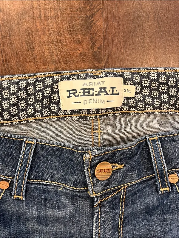 Ariat REAL Straight Leg Jeans Womens 31 XL Perfect Rise Analise Straight Leg - Image 2