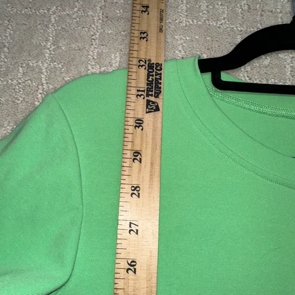 Pink Lily Mint Green Round Neck Casual Cotton Dress Cap‎ Sleeve Size S Tie Waist - Image 5