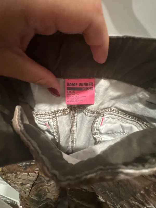 Game Winner Realtree Camo Cargo Pants Size S (4-6) Hunting Cotton - Image 5