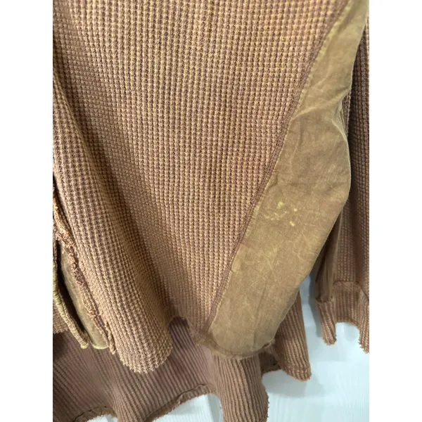 Oli & Hali Small Medium Distressed Cotton Button Up Tunic Free People Boho - Image 6