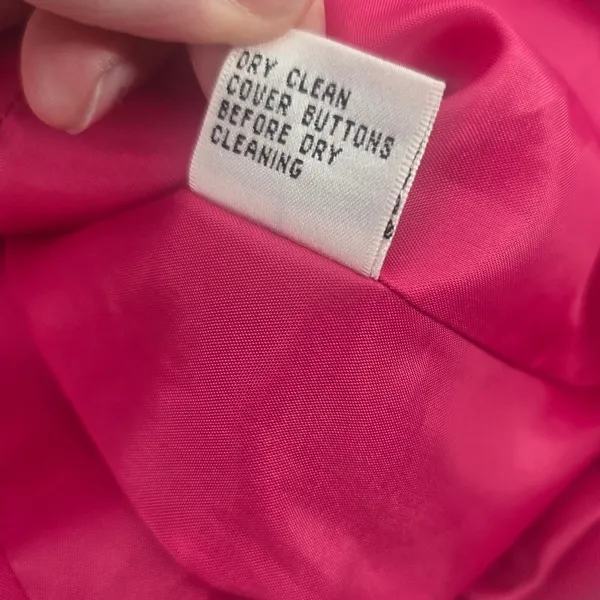 Talbots Blazer Womens 16 Silk Cotton Blend Pink Single Button Professional EUC - Image 6
