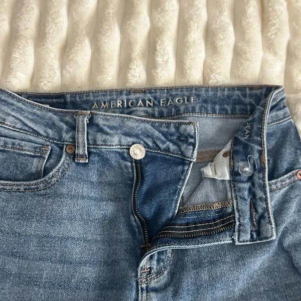 American Eagle Outfitters Mid Rise Blue Jeans - Image 3