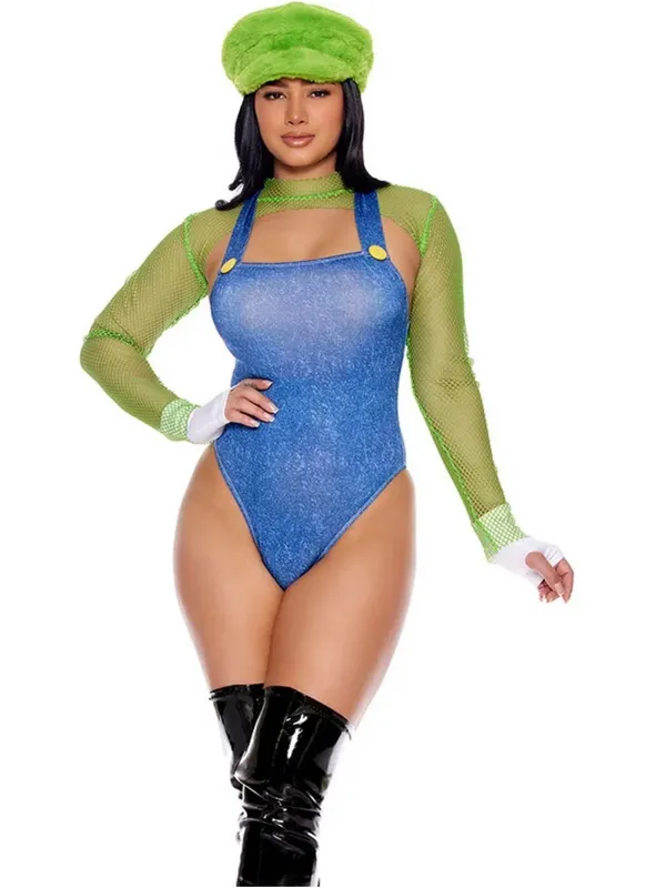 Forplay Nintendo sexy Mario bothers Luigi Halloween costume set S/M - Image 2