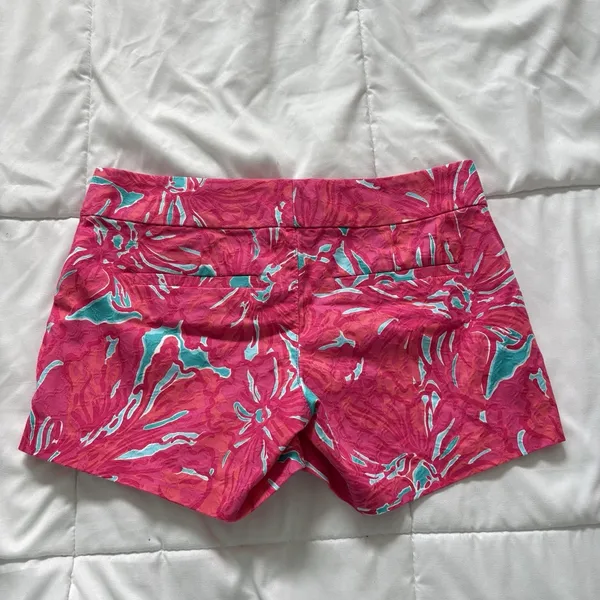 Lilly Pulitzer Ellie Micro Shorts Pink Flirty Sea Womens 0 Beach‎ Summer Preppy - Image 6