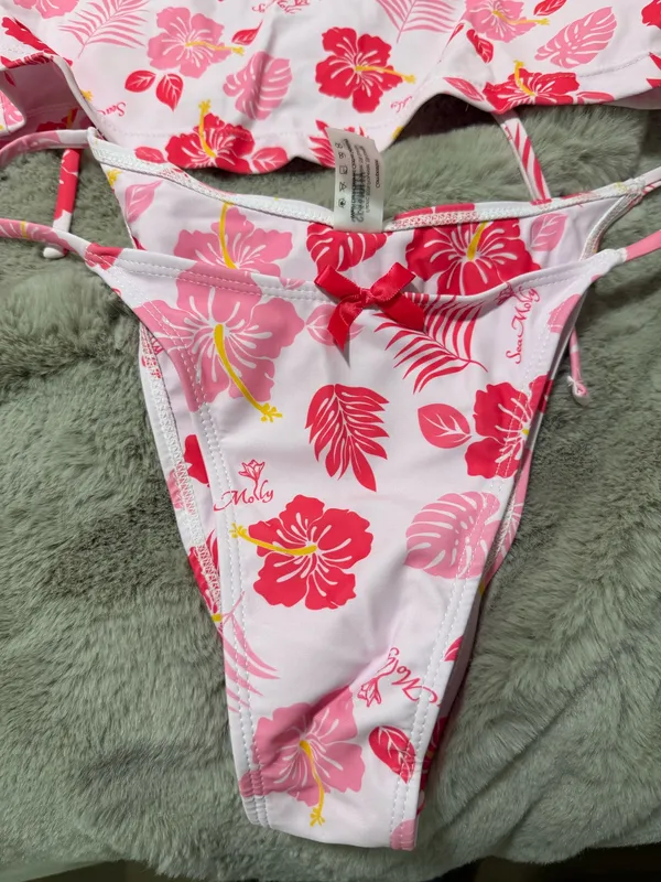 Seamolly Pink Floral Tankini Size M - Image 3