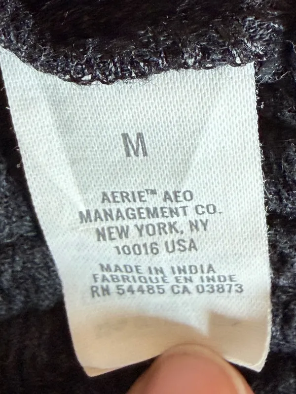 Aerie Smocked High Waisted Black Shorts Size Medium - Image 5