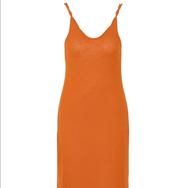 NWOT Mango orange midi dress - Image 2