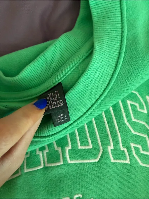 Green crew neck sweatshirt White Size XXL - Image 3