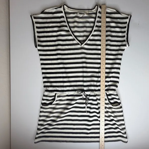 Calvin Klein Striped Mesh‎ Dress Cover Up L/XL Lightweight Sheer Nautical Resort - Image 13