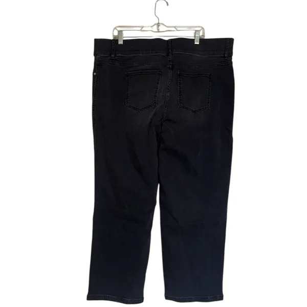 NWT Spanx Ankle Straight Leg Denim Jeans 20355R - Vintage Black SZ-3X - Image 7