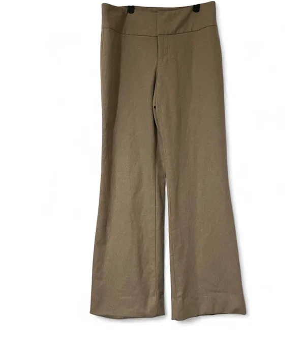 Banana Republic 2003 Y2K RN 54023 Beige Wool Blend Wide Leg Pants Women’s Size 4 - Image 4