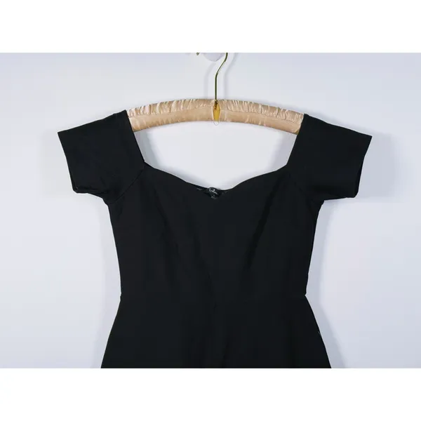 NWT Lulus Off Shoulder Trumpet Midi Dress Mermaid Womens S Black Cocktail Event - Image 6