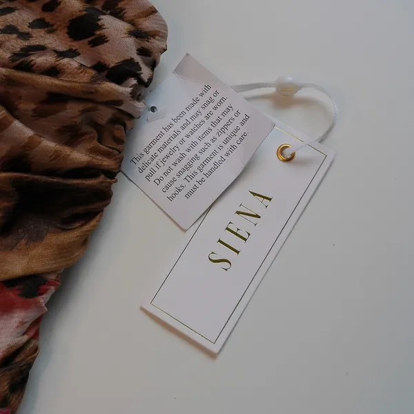 Siena Womens Khaki Multi Leopard Floral Ruched Bodycon Midi Dress Size 4 NWT‎ - Image 4