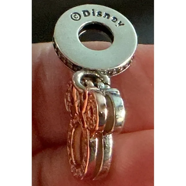Pandora Disney Minnie Mouse Mom Double Dangle Charm 782615C01 S925 - Image 2