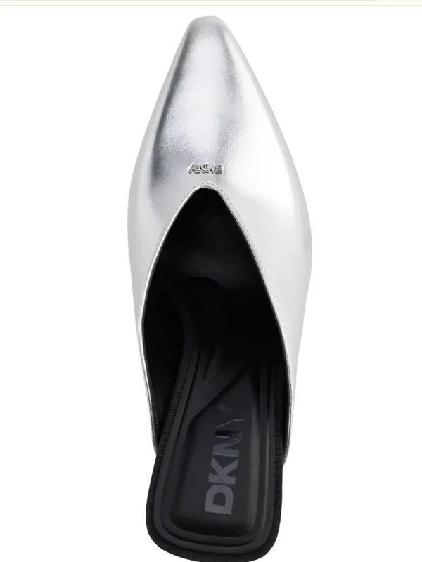 NEW $139 DKNY Cadena Mule 9 M, SILVER Slip on - Image 7