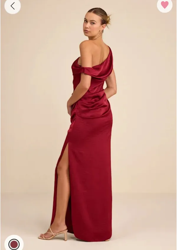 Lulus Satin Maxi Dress - Image 3