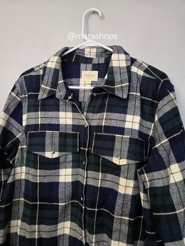 Sezane Eurielle Flannel Shirt - Image 3