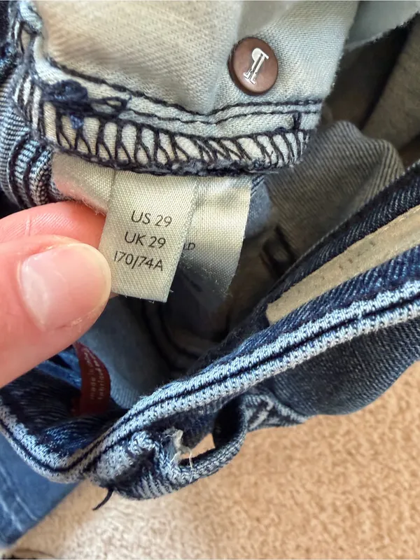 Pilcro Anthropologie High Rise Cigarette Jeans Raw‎ Hem Size 29 Blue - Image 10