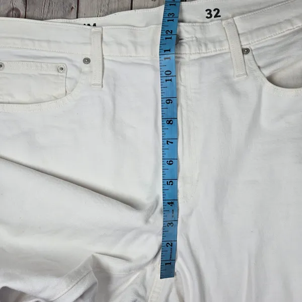 J. Crew Slim Boyfriend Jeans White Denim Size 32 Reimagined‎ Cotton Blend - Image 10