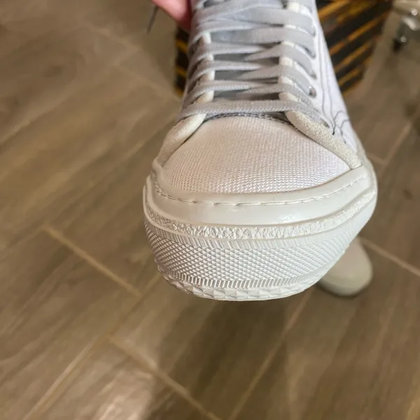 P448 Sally High Top Sneakers Cream‎ Snake Print Leather EU 38 - Image 7