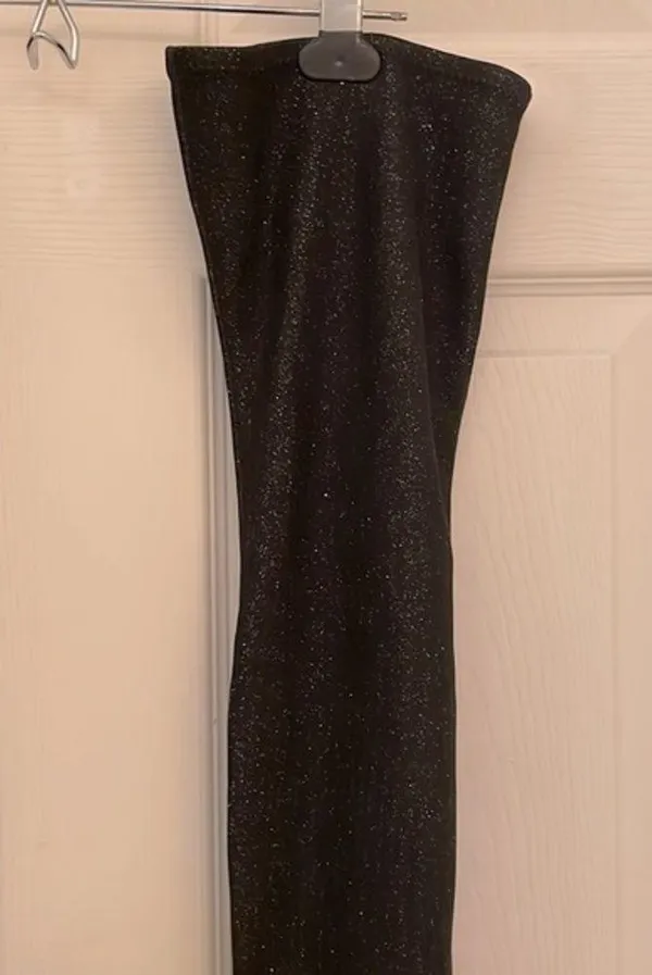 Jacobies Black Shimmer Thigh High Stiletto Boots - Image 3