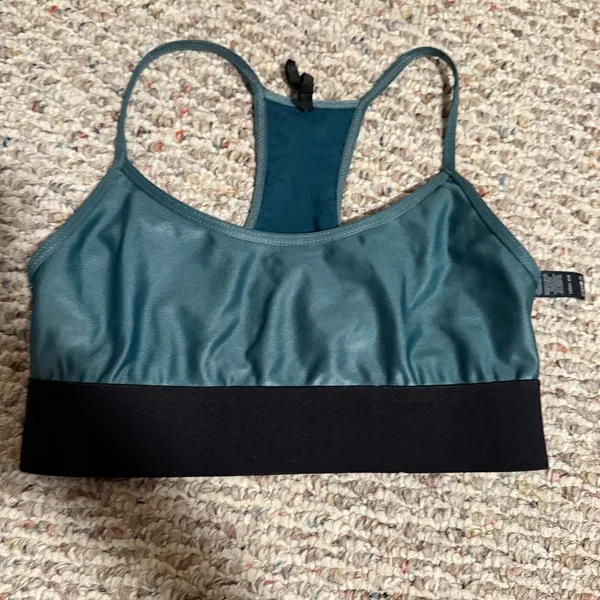 Koral Sweeper Infinity Sports Bra in Palace Teal Green- Size Small - Image 2