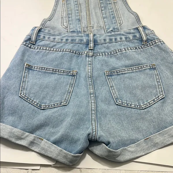 Light Blue Denim Overalls Size XS - Image 7