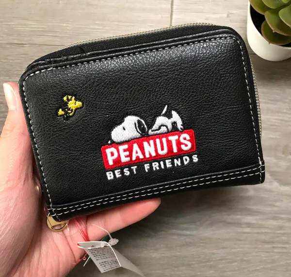 Snoopy black vegan leather wallet - Image 3