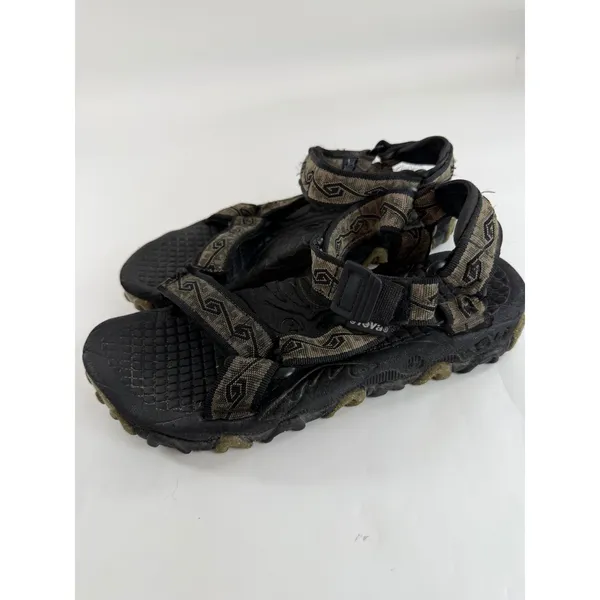 Teva Valkyrie Womens 9W Sport Sandals Black Olive Geometric Hiking Trail F08K7 - Image 4