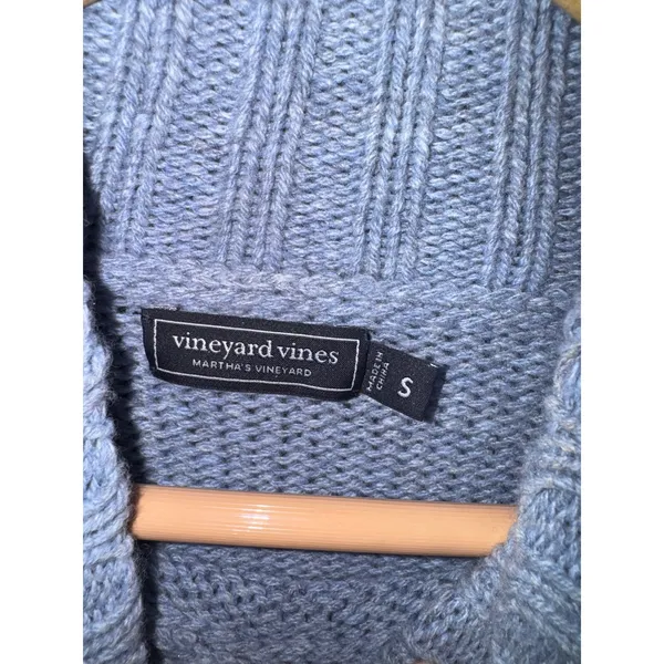Vineyard Vines Fair Isle Merino‎ Wool Blend Mock Neck Sweater Women's Small Cozy - Image 7