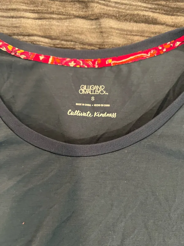 Gilligan & O'Malley Women's Navy Blue Pj Top by Size S - Image 2