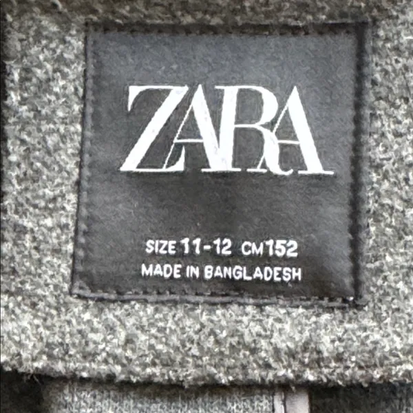 Zara Gray Wool Blend Coat Sz: M - Image 7