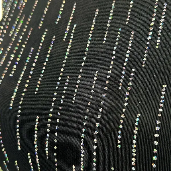 Roberta High Neck Long Sleeve Long Embellishments Black Gown Dress Size Medium - Image 2