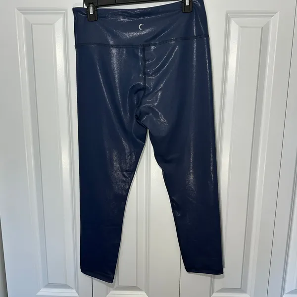 Zyia Active Navy Metallic‎ Light n Tight Hi-rise 7/8 24" Womens 12 Leggings - Image 3