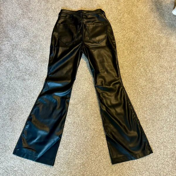 Ultra High Rise Flare Vegan Leather Pants - Image 2