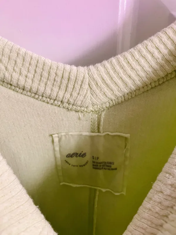 aerie ribbed green sweater  - Image 2