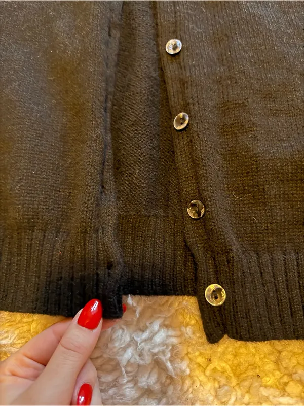SHEIN Black Button Cardigan Sweater - Image 2
