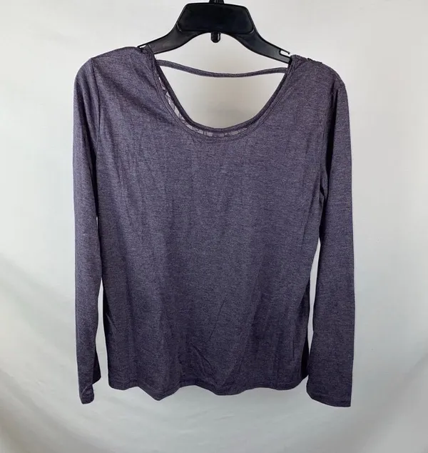 Long Sleeve Blouse Purple Size M - Image 2