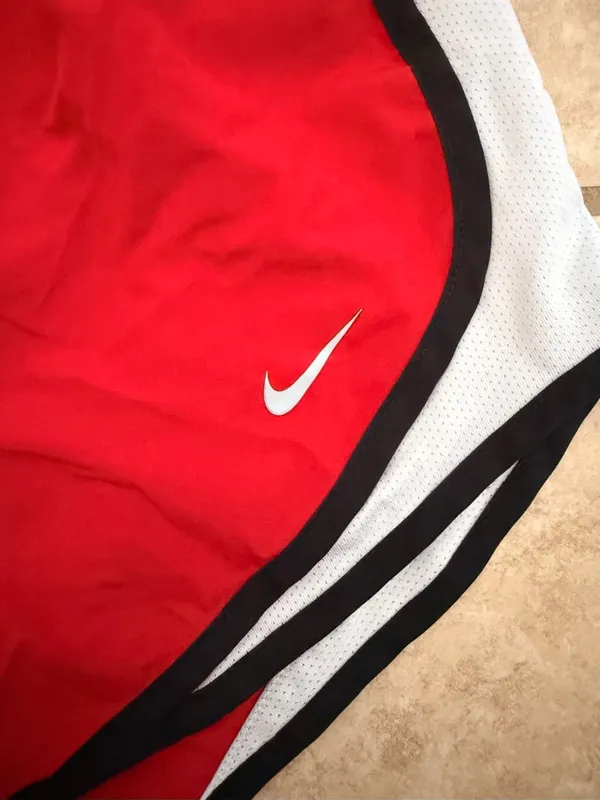 Nike Dri-FIT Red Black & White Running Shorts - Image 2