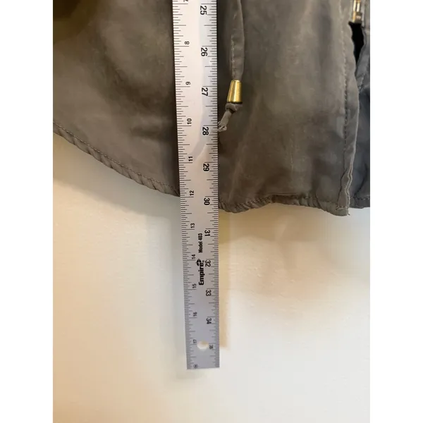 Maurices Utility Jacket Women XL Gray Excellent Hooded Drawstring Waist Anorak - Image 6