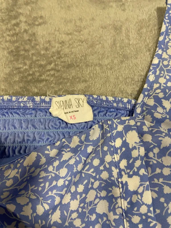 Sienna Sky Pastel Blue Ditsy Floral Mini Summer Dress - Image 4