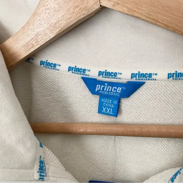 NWT Prince Cropped Quarter Zip Pullover White Size XXL - Image 4
