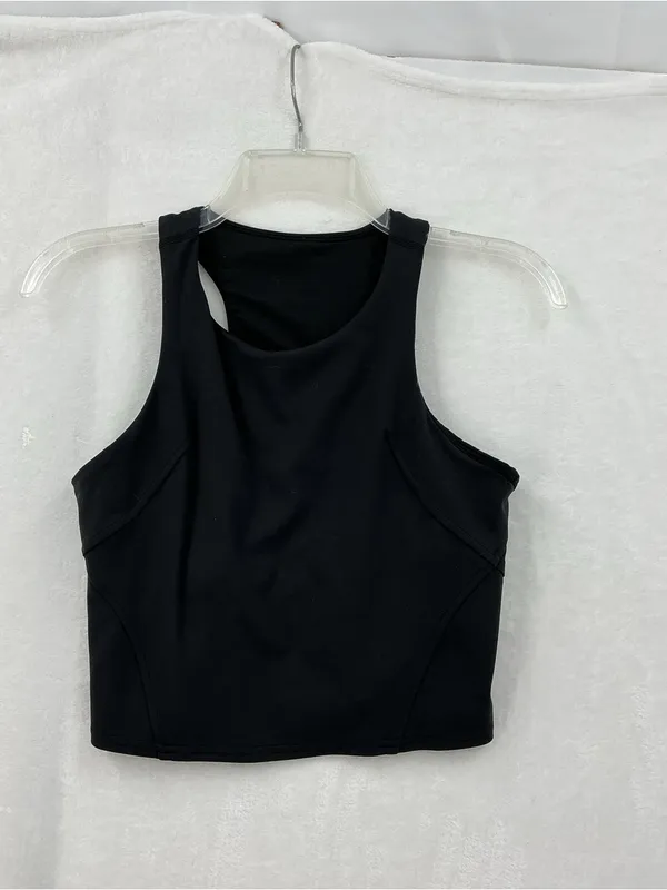 lululemon athletica Black Racerback Crop Top 1066 - Image 2