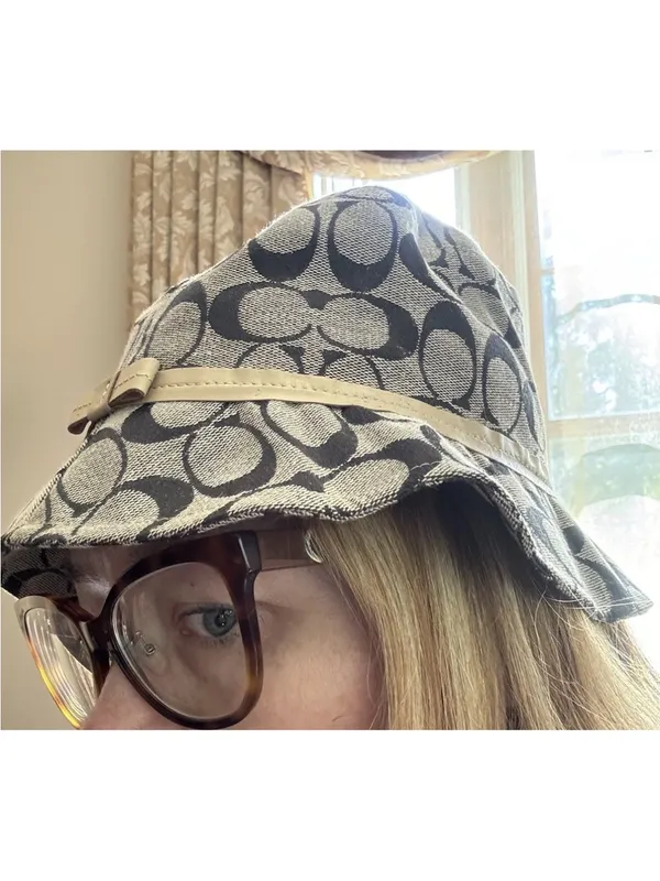 COACH Y2K BUCKET HAT Black Gray S/P Vintage 90s - Image 3
