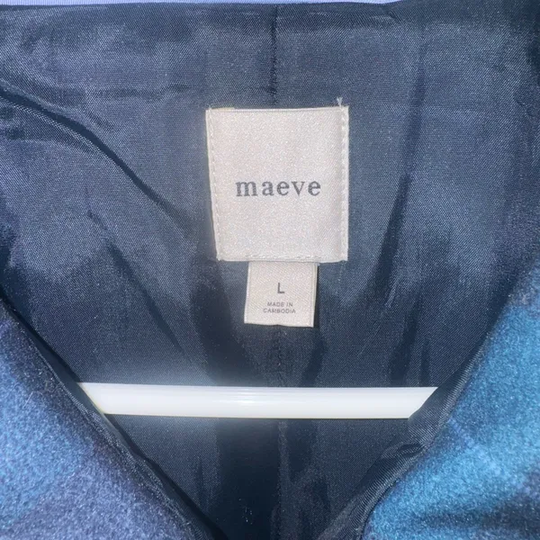 Maeve Blue Bomber Jacket with Structured Design - Image 8