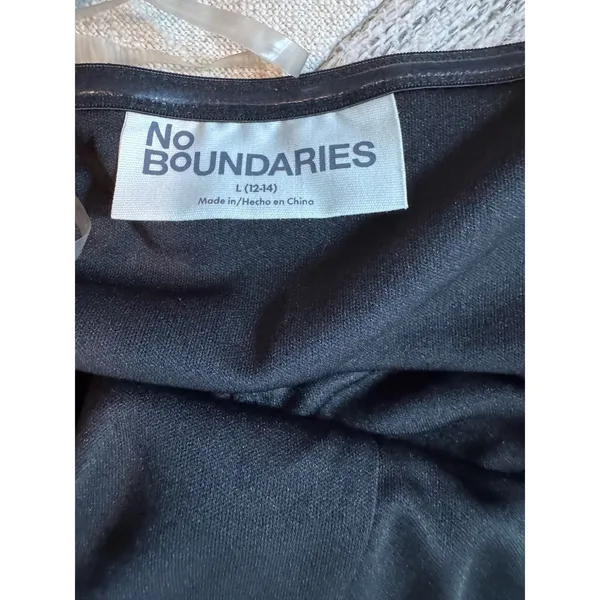 No Boundaries Glam Party Sexy Strapless Jumpsuit Wide Leg Slit L 12-14 Metallic - Image 7