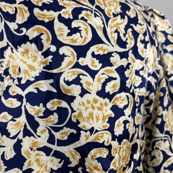 Vintage Dress 80s Long Sleeve Pencil Officecore Puff Sleeves Floral High‎ Neck - Image 8